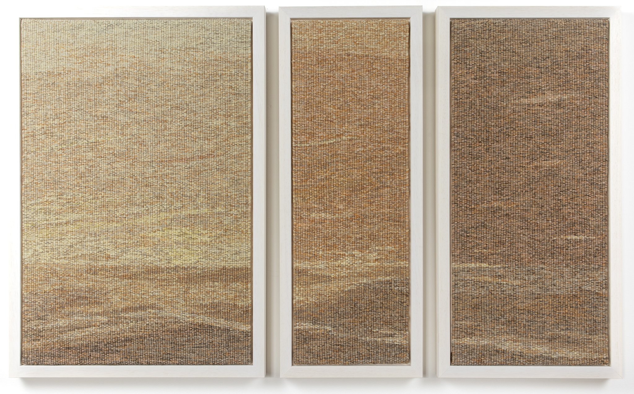 title: Fall Light into Winter - size framed: 65 x 110cm - material: wool cotton