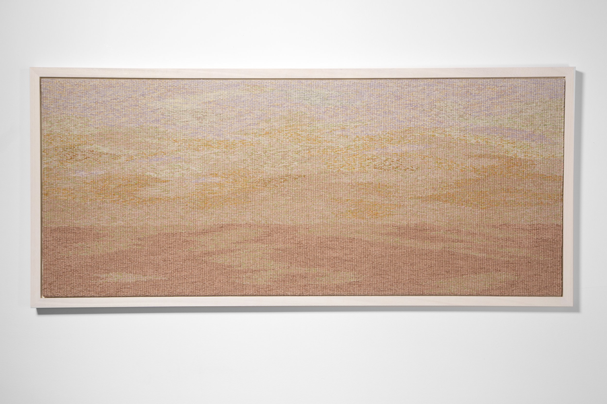 title: Autumn Field - size framed: 52 x 118cm - material: wool cotton
