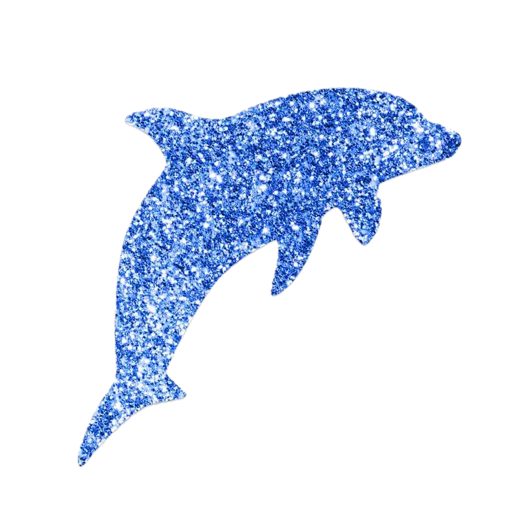 glitter dolphin sticker clip art.png