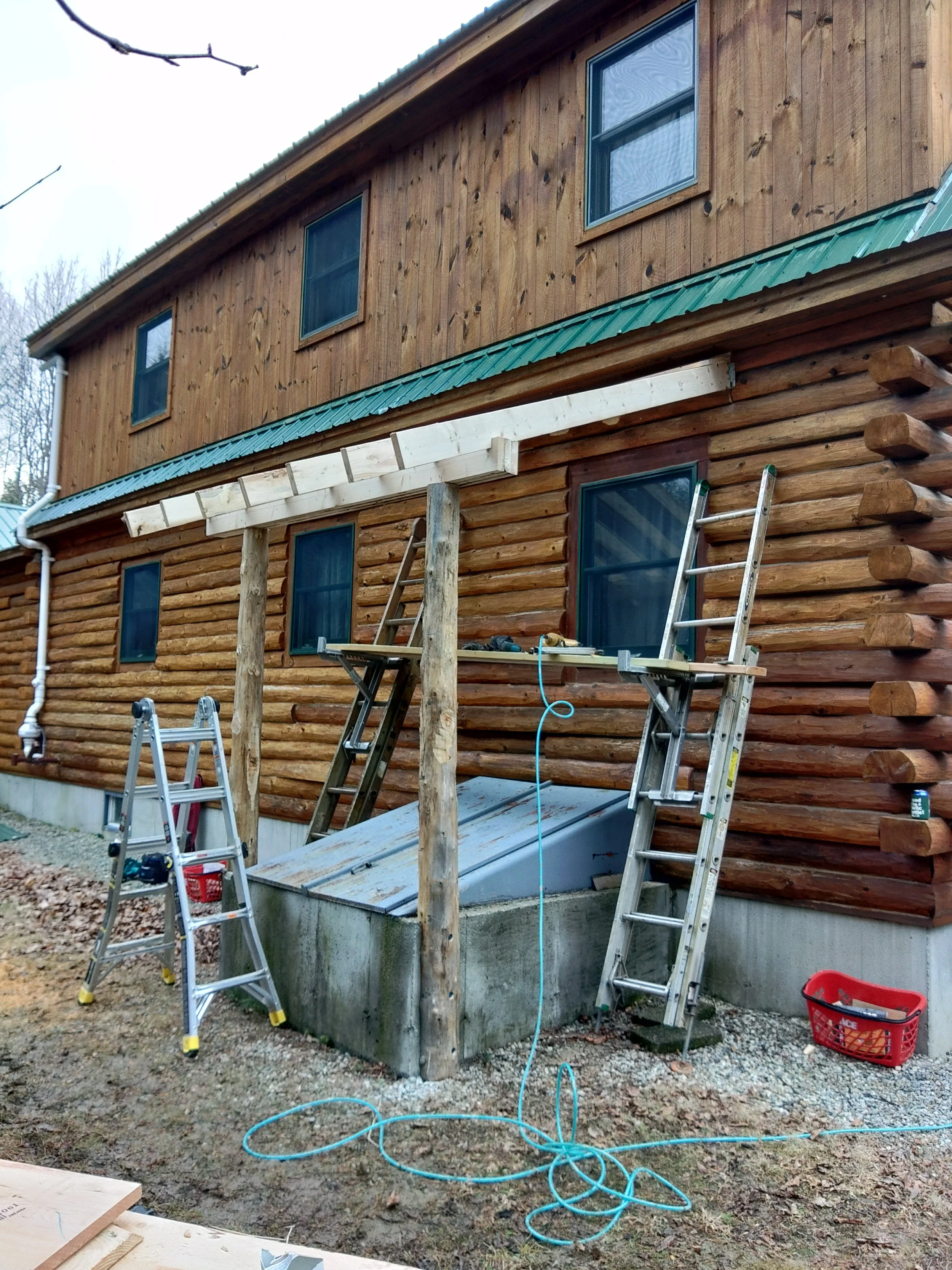  custom bulkhead roof build project - framing in