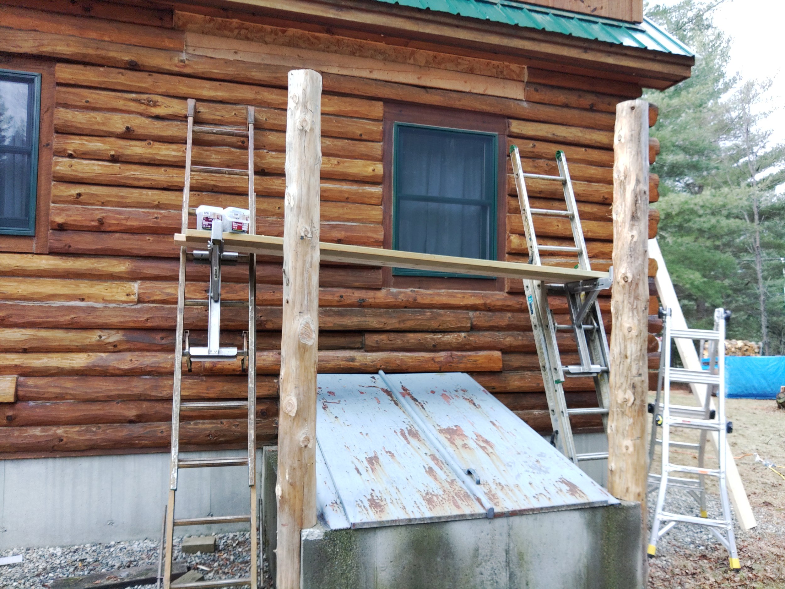  custom bulkhead roof build project - posts up