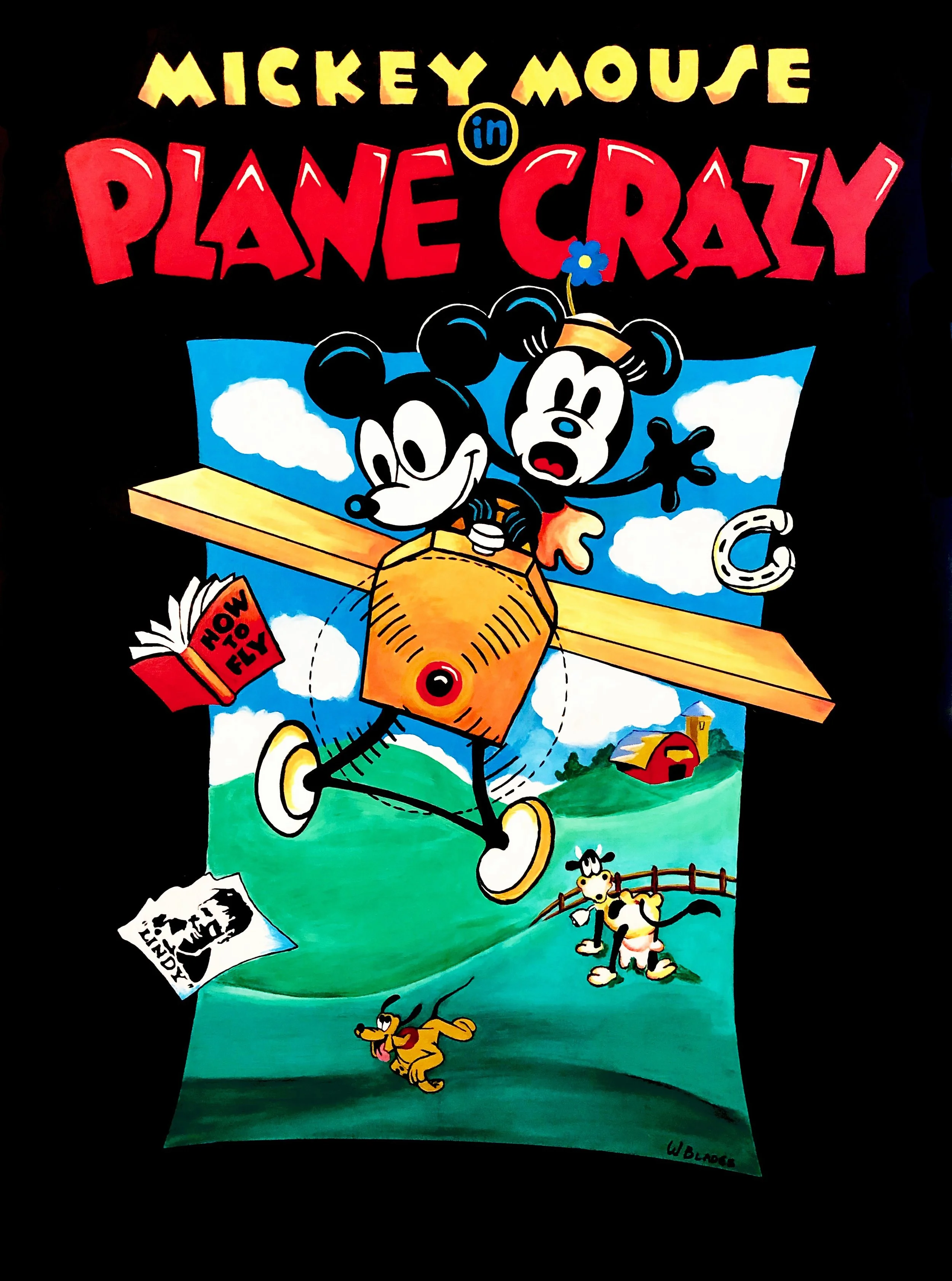 Plane Crazy. Acrylic on canvas, 36 x 48 inches.