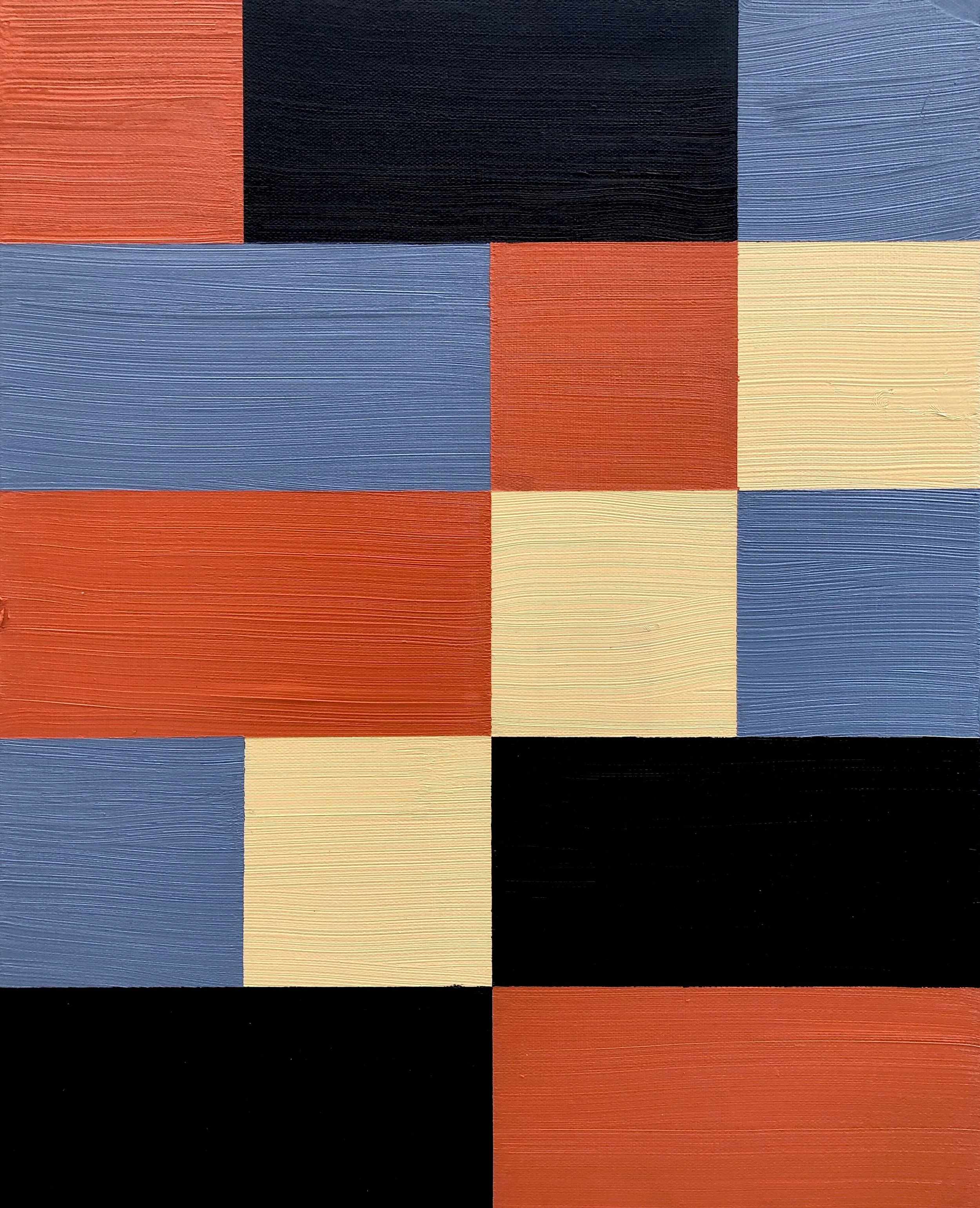 Geometric #4. Acrylic on canvas, 16 x 20 inches.