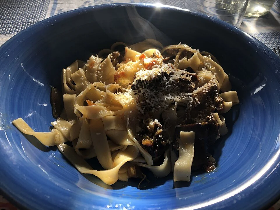 Tagliatelle ai funghi Photo: Bonniebartilomo, CC BY-SA 4.0