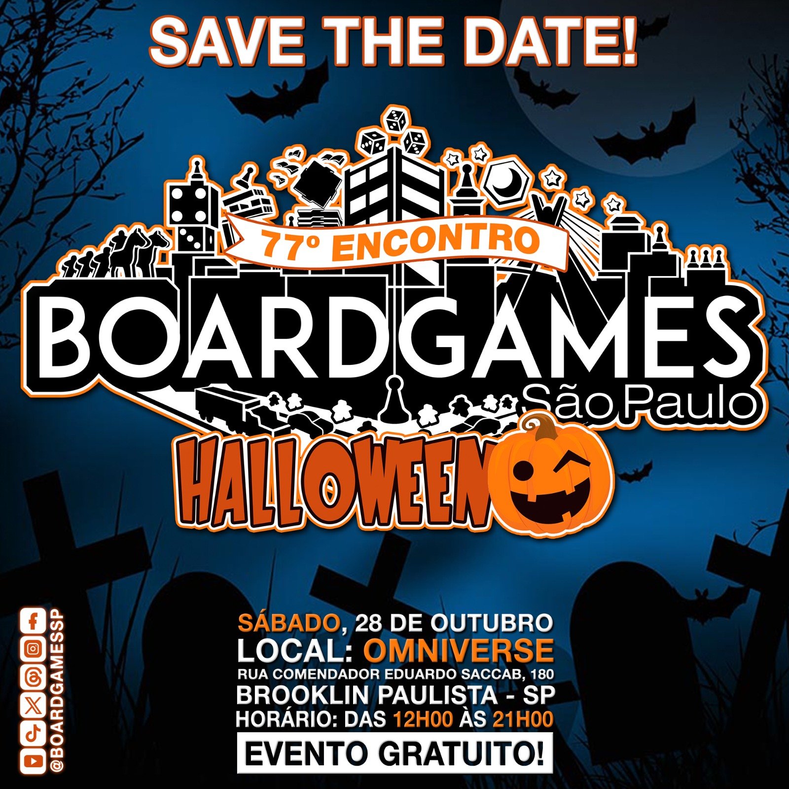 77º Encontro Board Games São Paulo - ESPECIAL HALLOWEEN — Omniverse