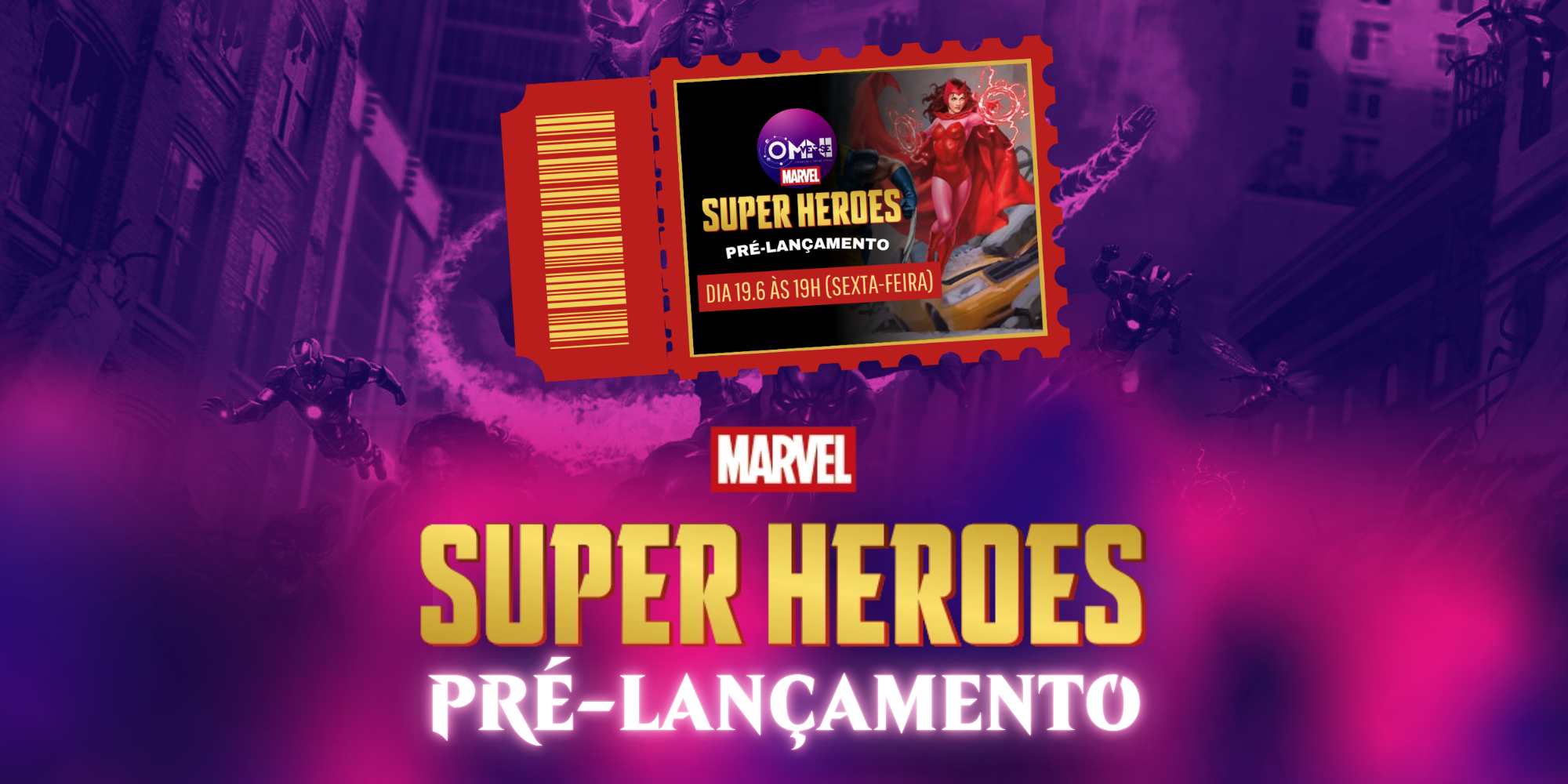 Marvel Super Heroes - Pré-lançamento - Dia 19.6 às 19h (Selado)