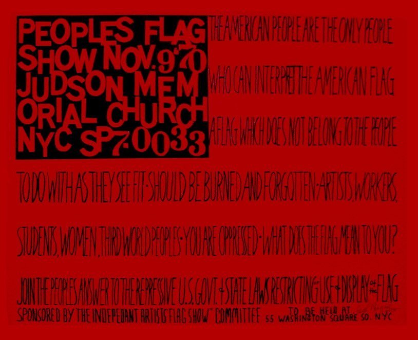 Here are some images that I refer to when I&rsquo;m thinking through designs for North Star.

1. The People&rsquo;s Flag Show poster designed Faith Ringgold for the eponymous exhibition at the @judsonchurchnyc in New York in November 1970. 
2. @telfa