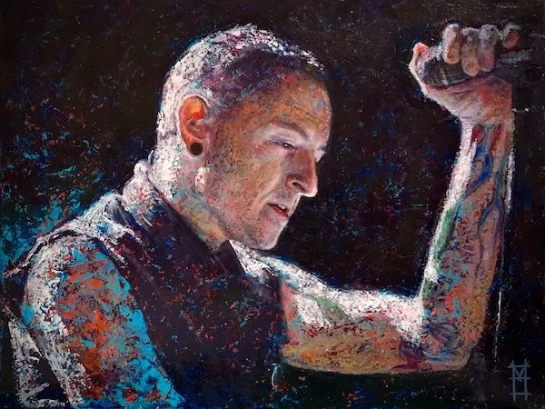 "Chester Bennington", 9"x12"