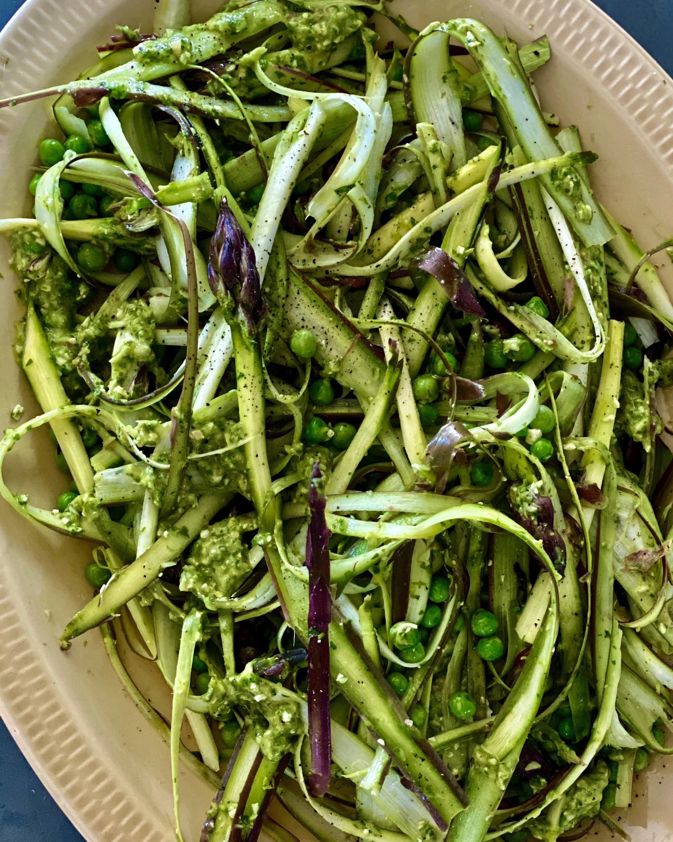 Early Spring Asparagus Recipes: Raw Asparagus Salad &amp; Poached Egg with Asparagus