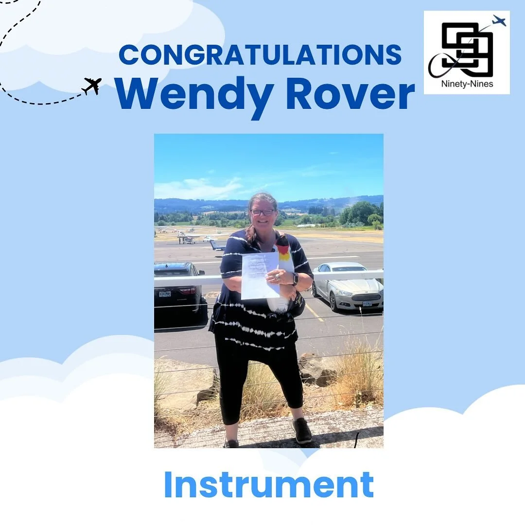 Congratulations on your Checkride, wendy!! ✈️