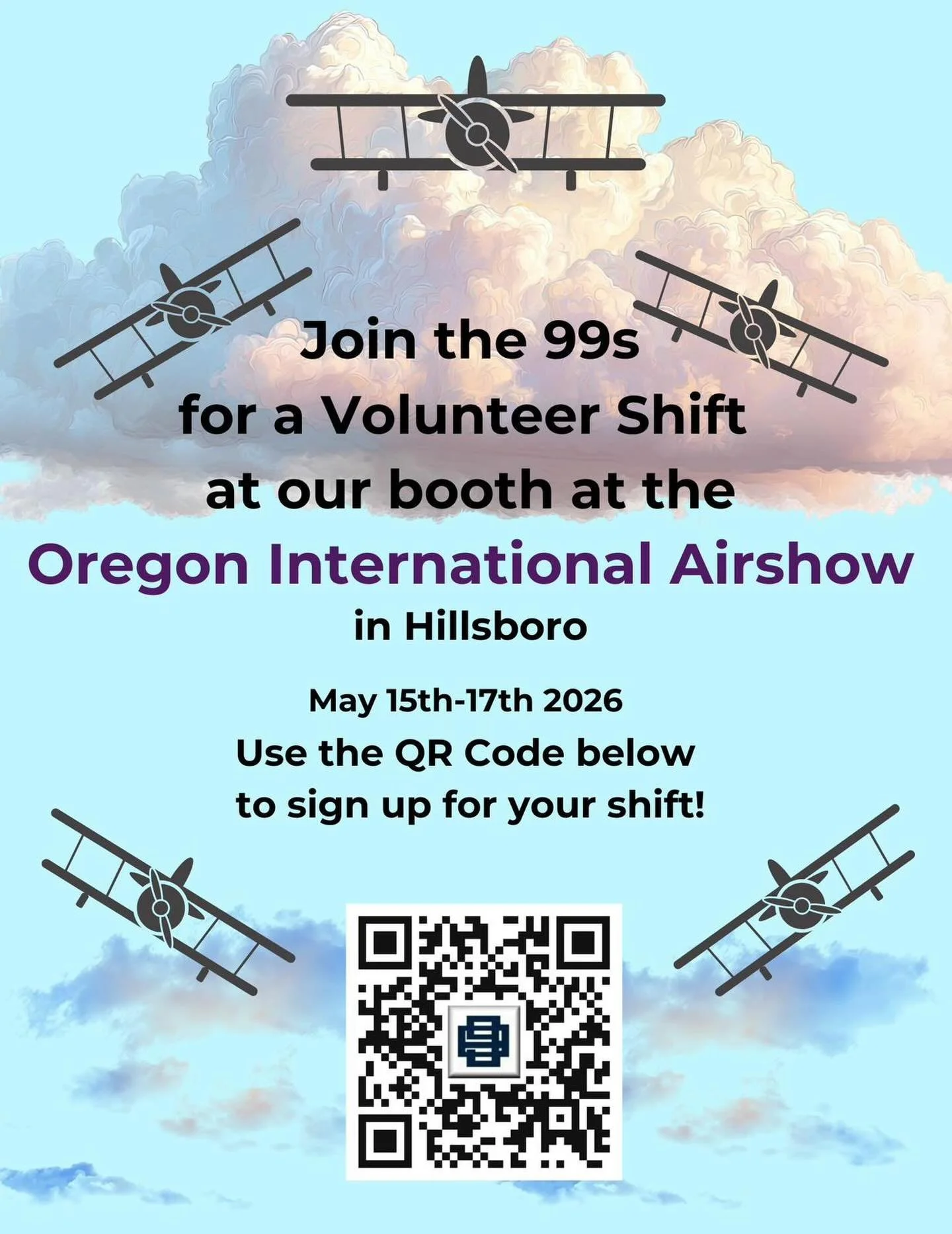 We&rsquo;re looking for volunteers for the upcoming Oregon Airshow! Do you like glitter? Do you like fun? Do you like talking aviation? Join us!