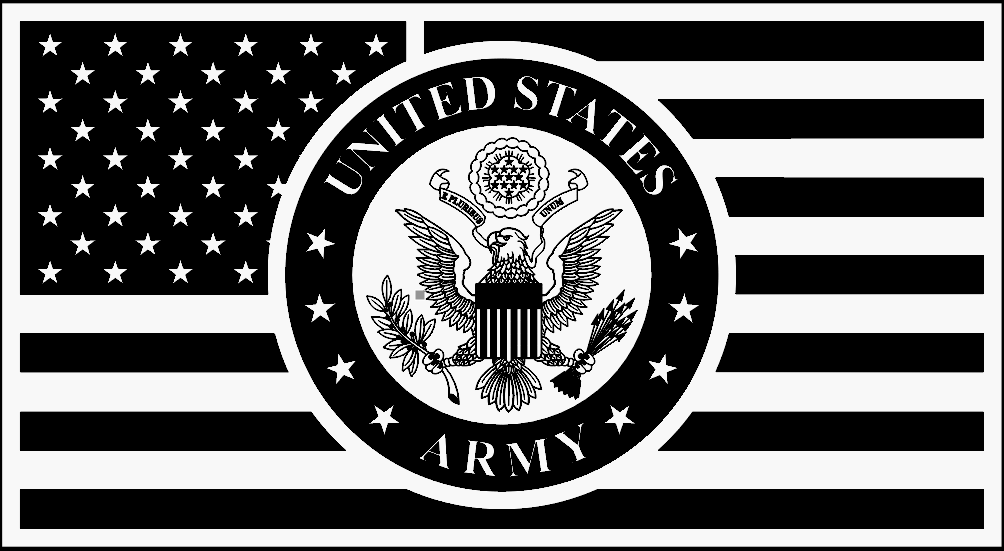 U.S. Army Flag CNC File | Military American Flag Carving Design