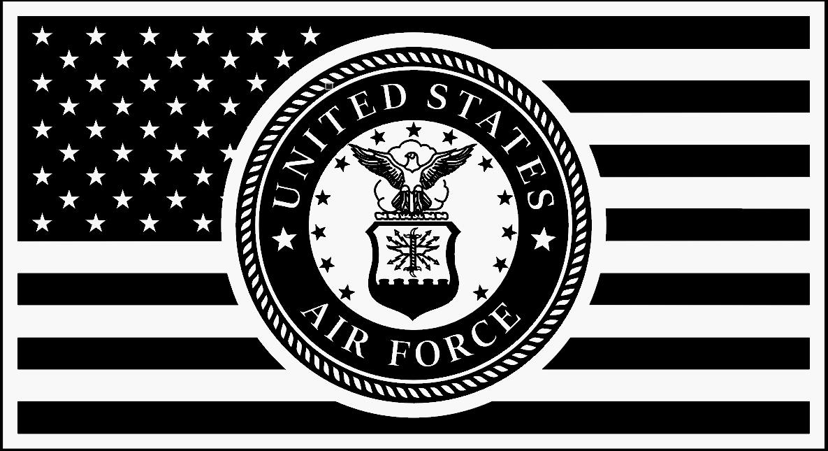 Vector layout for U.S. Air Force flag CNC design