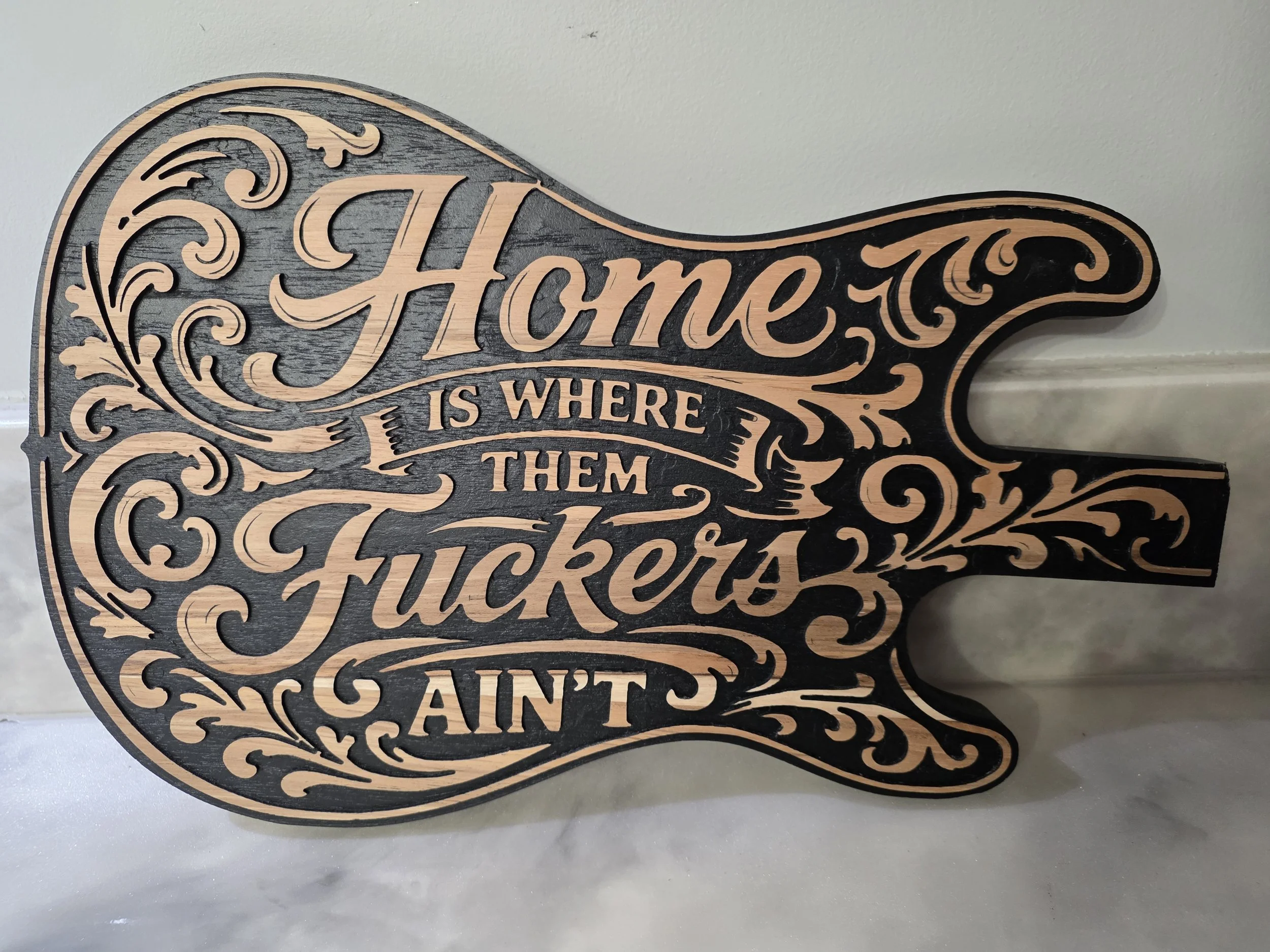 “Home Is Where Them Fuckers Ain’t” CNC Serving Board Design File