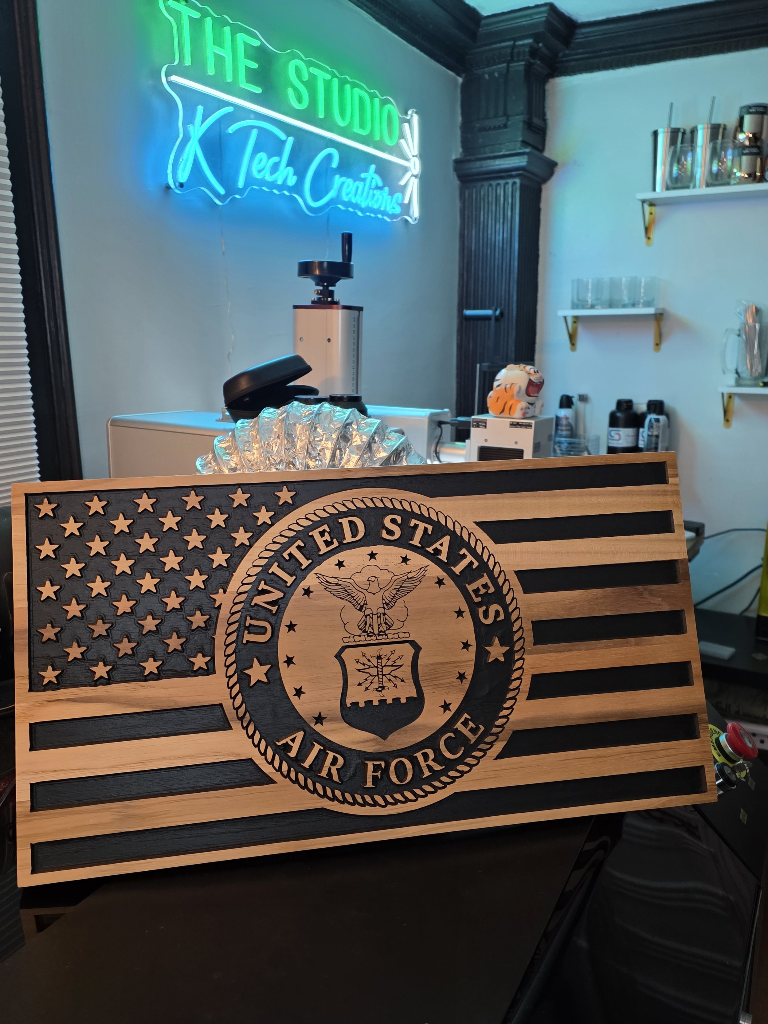 U.S. Air Force Flag CNC File | American Flag Military Wall Art | Shapeoko / CNC Router Design