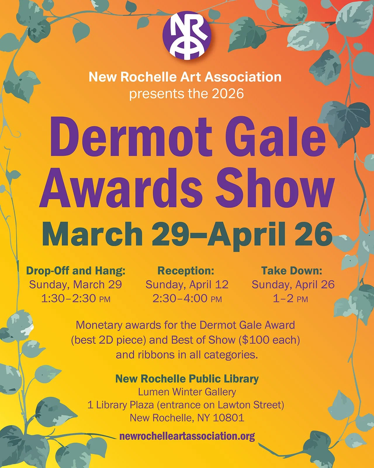 Notice of new exhibit beginning March 29