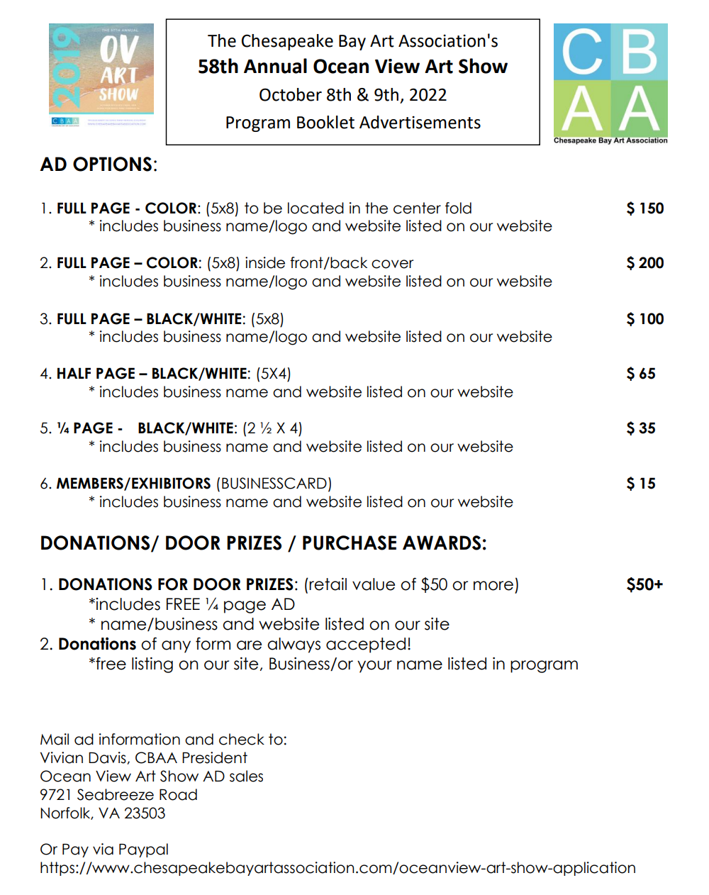 Oceanview Art Show 2022 — Chesapeake Bay Art Association