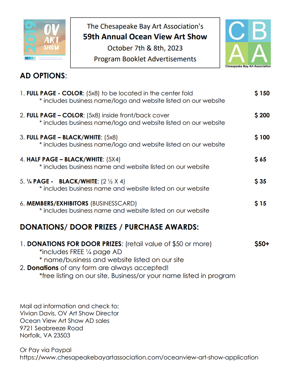 Oceanview Art Show 2024 — Chesapeake Bay Art Association