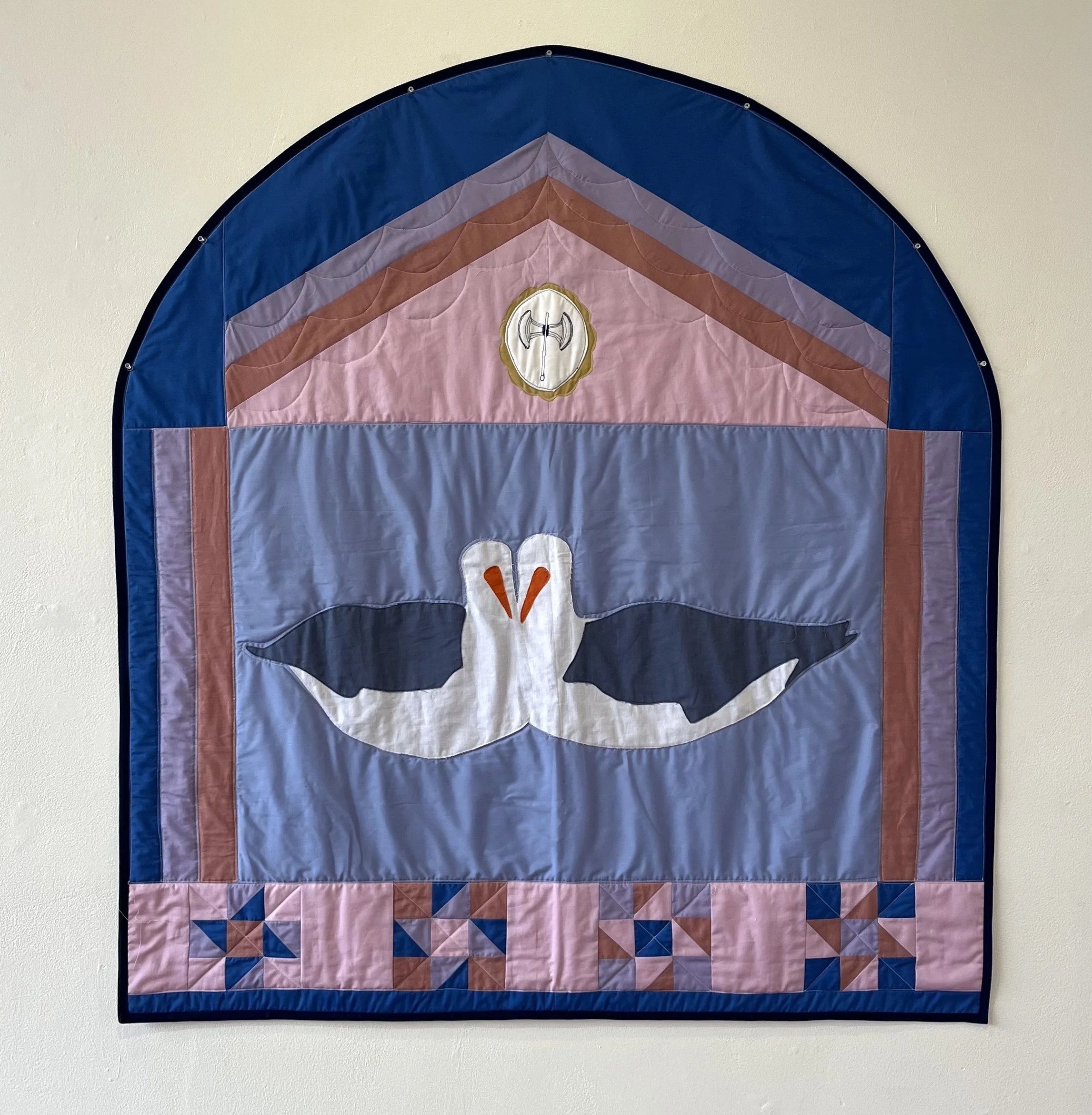 "There is an island only for us", cotton & cotton batting, 2025