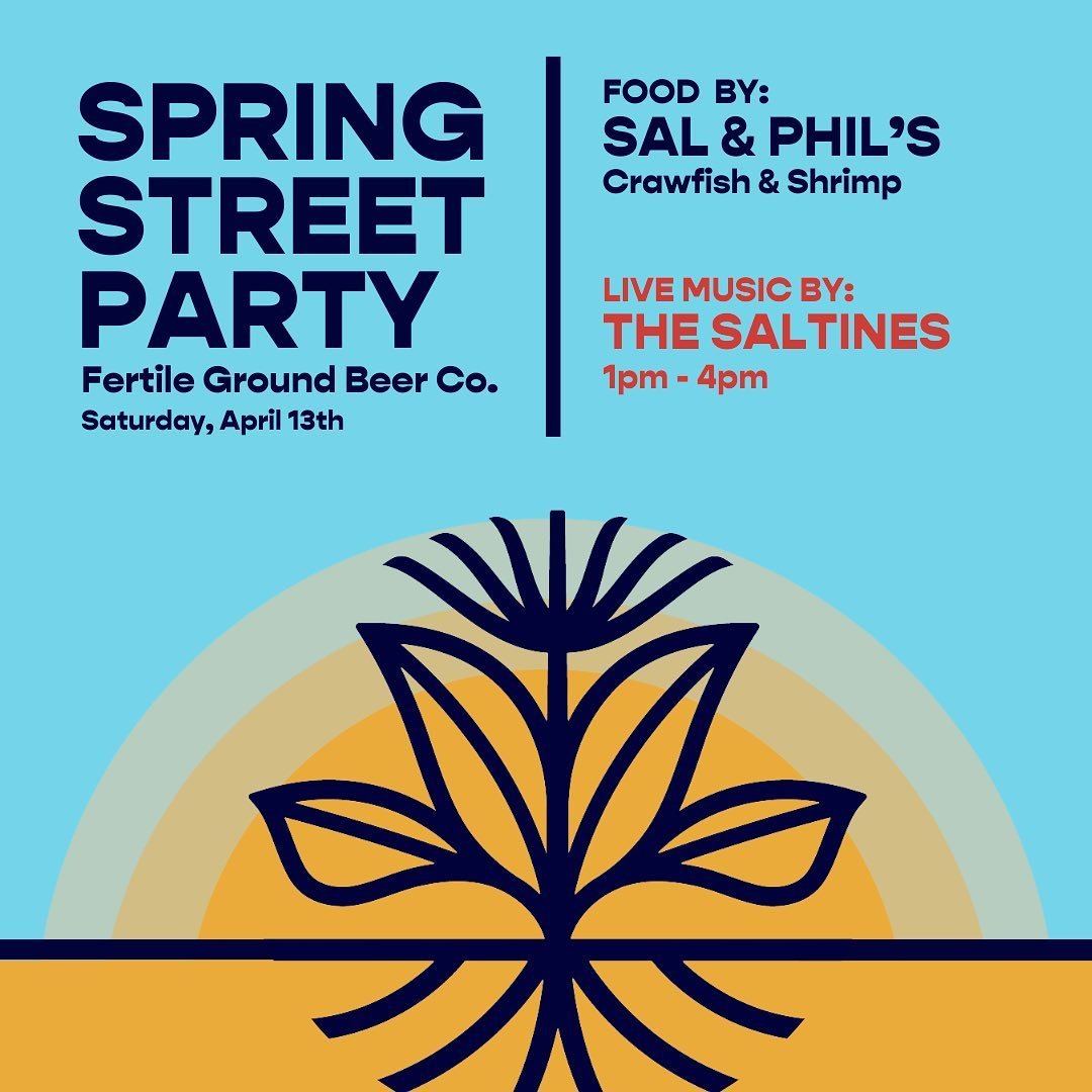 This Saturday is another big one at the brewery! We&rsquo;ve got 🦞 from @salphils starting at 12 and live music on the patio with @thesaltinesband from 1-4! Grab some friends and come hang for the afternoon!

But the day is kicking off with a free l