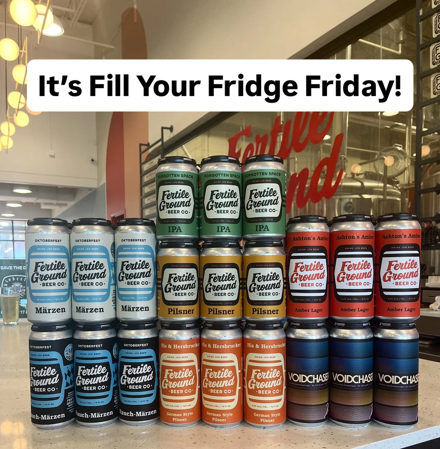 It&rsquo;s Fill Your Fridge Friday! Buy any 6 pack of to-go beer and get one free draft beer of your choice!

Limit 1 per transaction. Come stock up for the weekend!