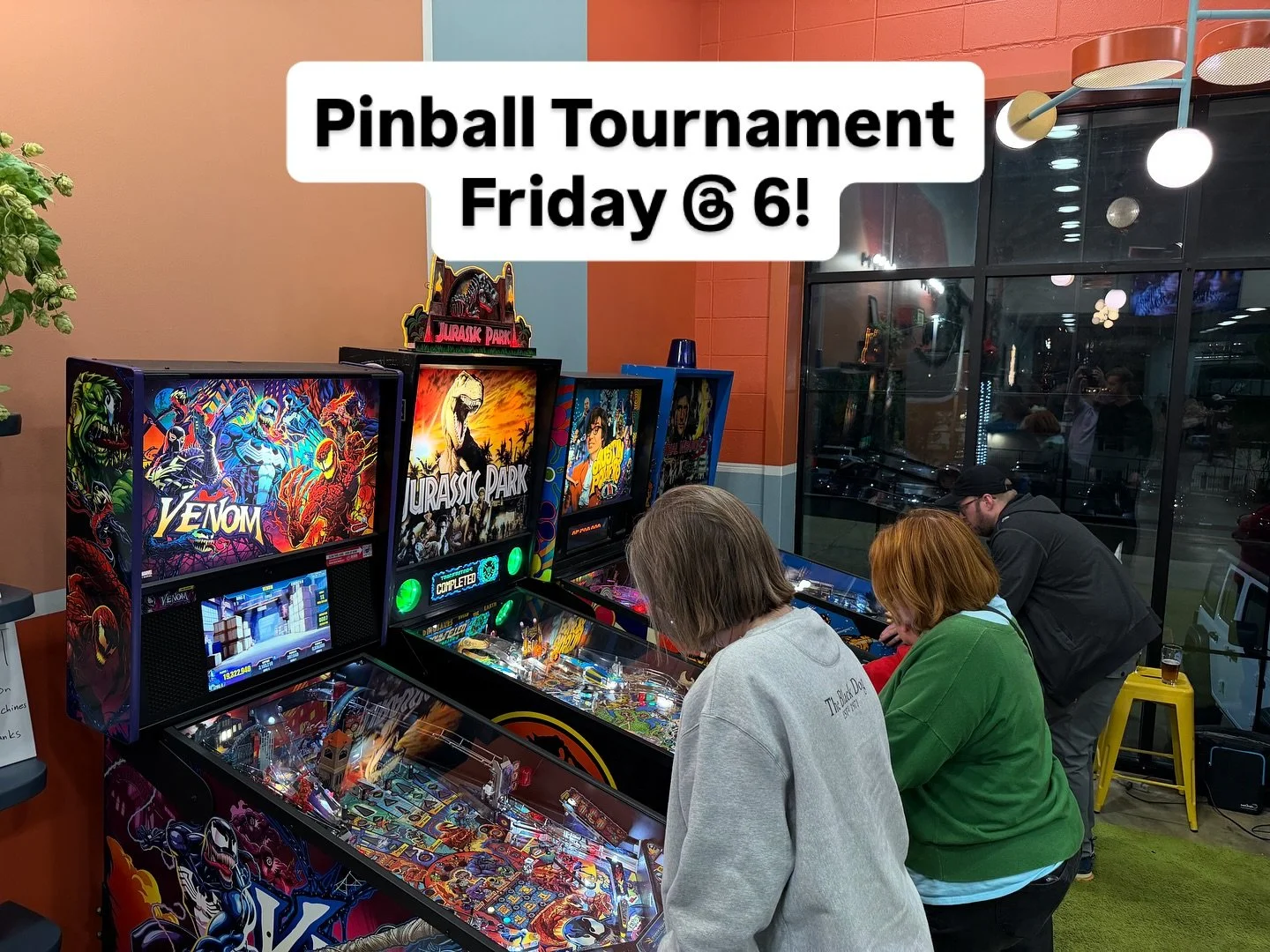 Pinball tournament this Friday at 6! 

If you are totally new to pinball or new to pinball tournaments please join us and see what it&rsquo;s all about. No experience necessary to participate and enjoy.  All skill levels are welcome.  Hosted by @cali