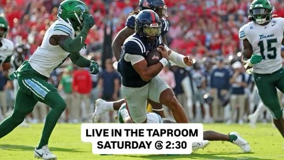 Come watch Ole Miss play Tulane in the College Football Playoff this Saturday at 2:30 in the taproom! Grab some friends and some food from one of our @belhaventowncenter neighbors and come cheer on the Rebels! We&rsquo;ll have the sound ON and the be