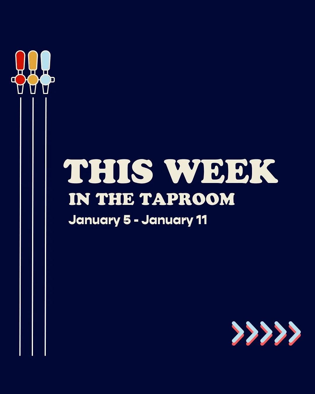 Come watch the @fiesta_bowl and @cfapeachbowl this week in the taproom! Plus enjoy our weekly beer specials on our taproom-only beer from your hometown brewery!