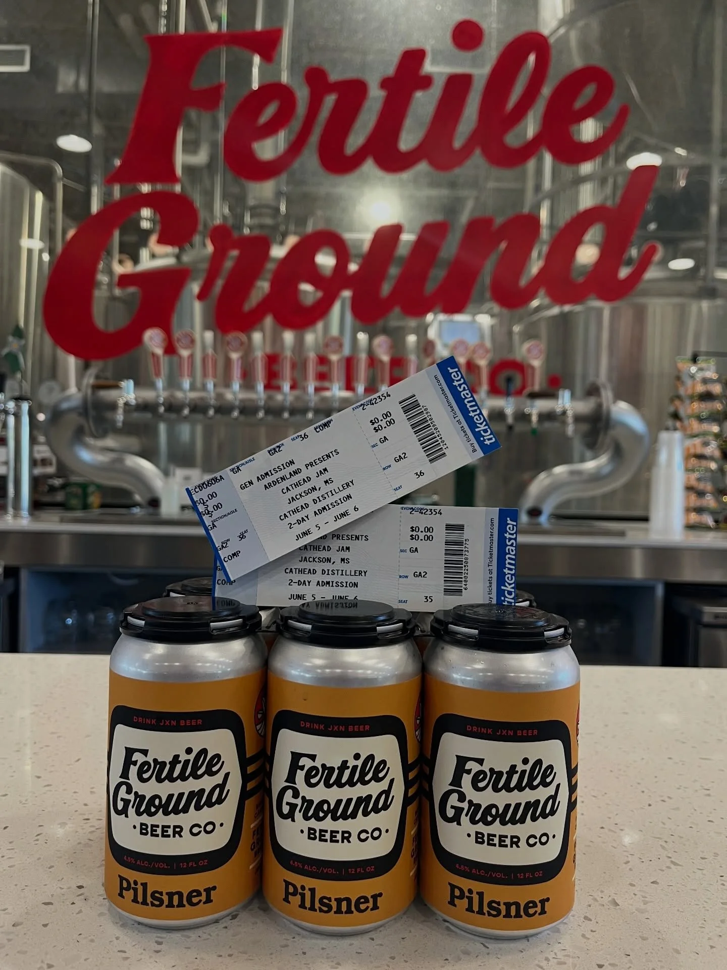 🎟️TICKET GIVEAWAY!!!📣 We&rsquo;re giving away 2 weekend passes to @cathead_jam happening June 5 &amp; 6 at @catheaddistillery thanks to our friends at @ardenland plus a 6-pack of FG Pilsner!

Here&rsquo;s how it works:
1-Follow us and @cathead_jam 
