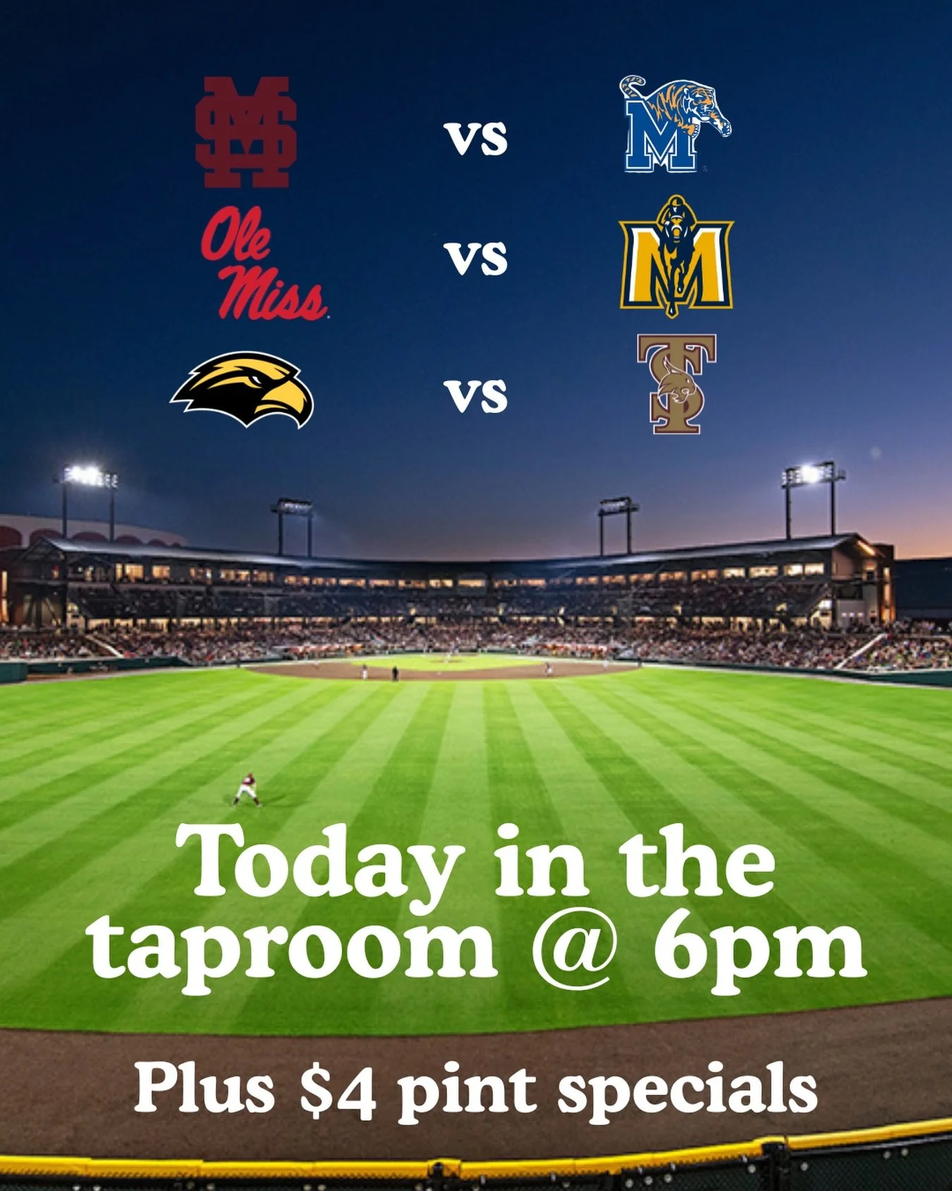 We&rsquo;ll have all 3 games on in the taproom tonight! Plus enjoy $4 pints of Lingering Leed Lager and FG Pilsner today!