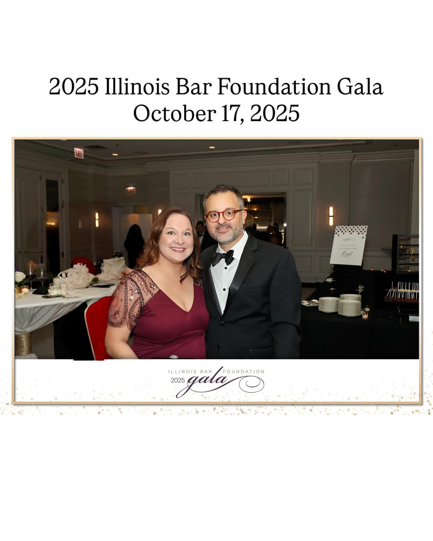 10.17.2025 We shared a special evening with members of the legal community at the Illinois Bar Foundation 2025 Gala. IBF provides critical funding for access to justice programs and lawyers in need. 

Congratulations to Mark Hassakis who received the