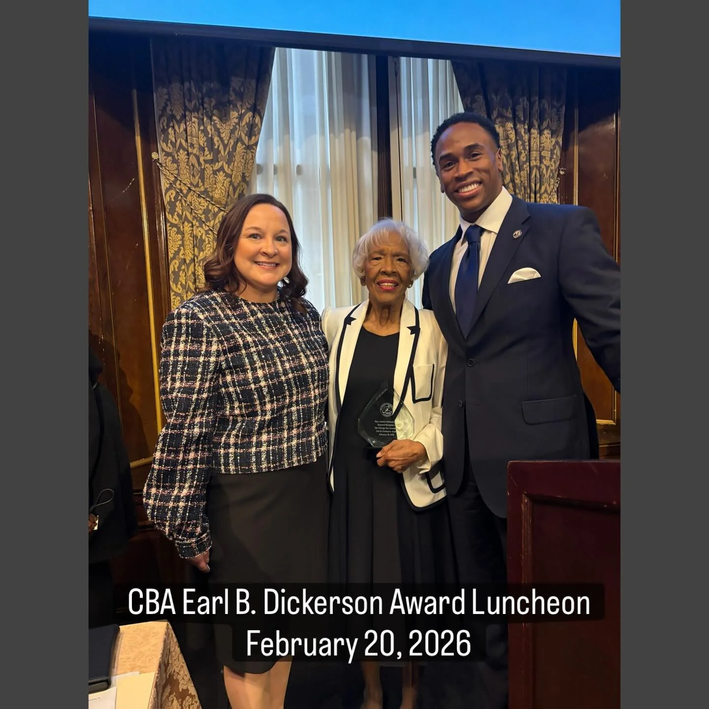2.20.2026 Chicago Bar Association @chibaryls Earl Burrus Dickerson Award luncheon. Congratulations to the honorees Andrea D. Bonds, Judge Arnette R. Hubbard (Ret.), Cannon Lambert, Sr., Chief Justice P. Scott Neville Jr.

📸 1: with Judge Arnette R. 