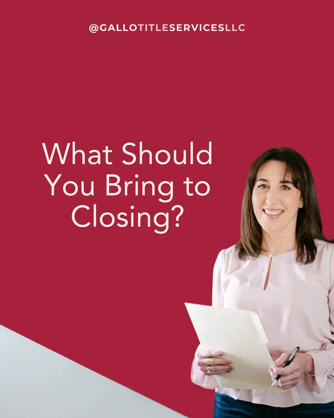 🏡 Closing day goes more smoothly when you know what to expect ahead of time.⁠
⁠
You&rsquo;ll need to bring a valid photo ID.⁠
⁠
Funds are typically provided by bank check or wire, arranged prior to closing.⁠
⁠
We&rsquo;ll walk you through the detail