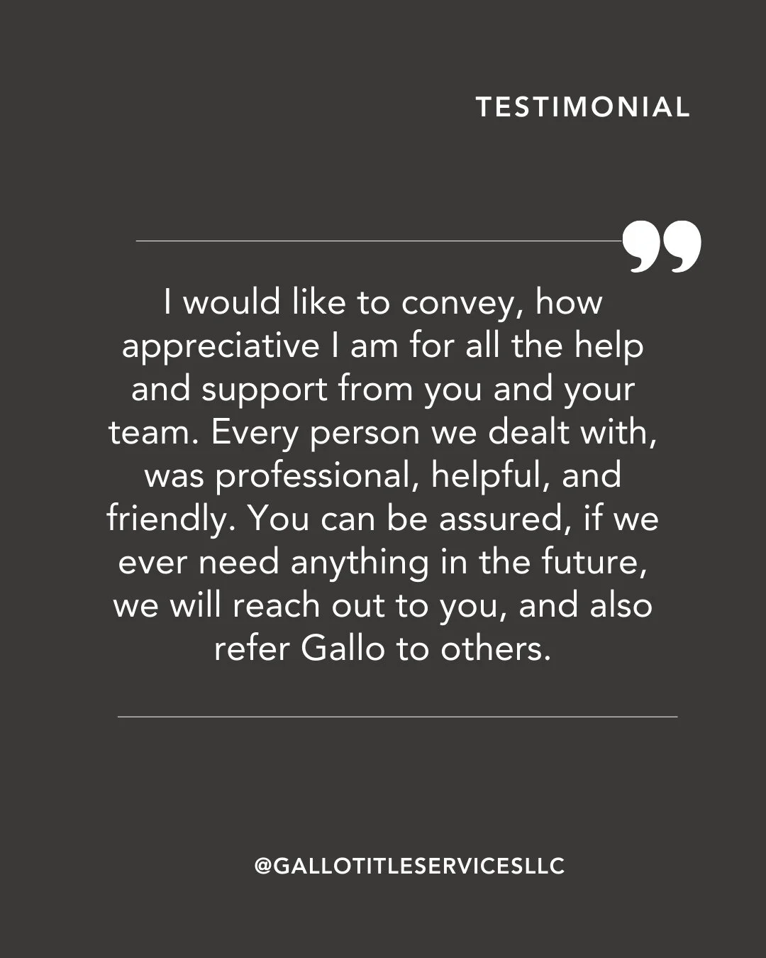 ⭐️ Clients often tell us they appreciate clear communication and steady guidance.⁠
⁠
Knowing what to expect can make the closing process feel far less stressful.⁠
⁠
That clarity is something we work hard to provide at every step.⁠
⁠
Trust is built th