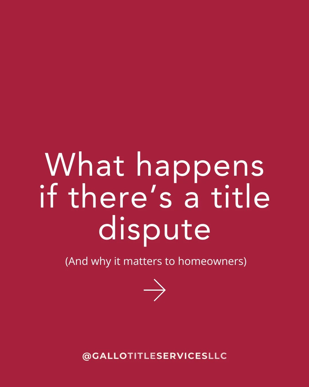 🔍 Title disputes can surface even after a property is purchased.⁠
⁠
Without protection, resolving them can be time-consuming and costly.⁠
⁠
Owner&rsquo;s title insurance helps defend your ownership rights if a claim arises.⁠
⁠
💬 Questions about tit
