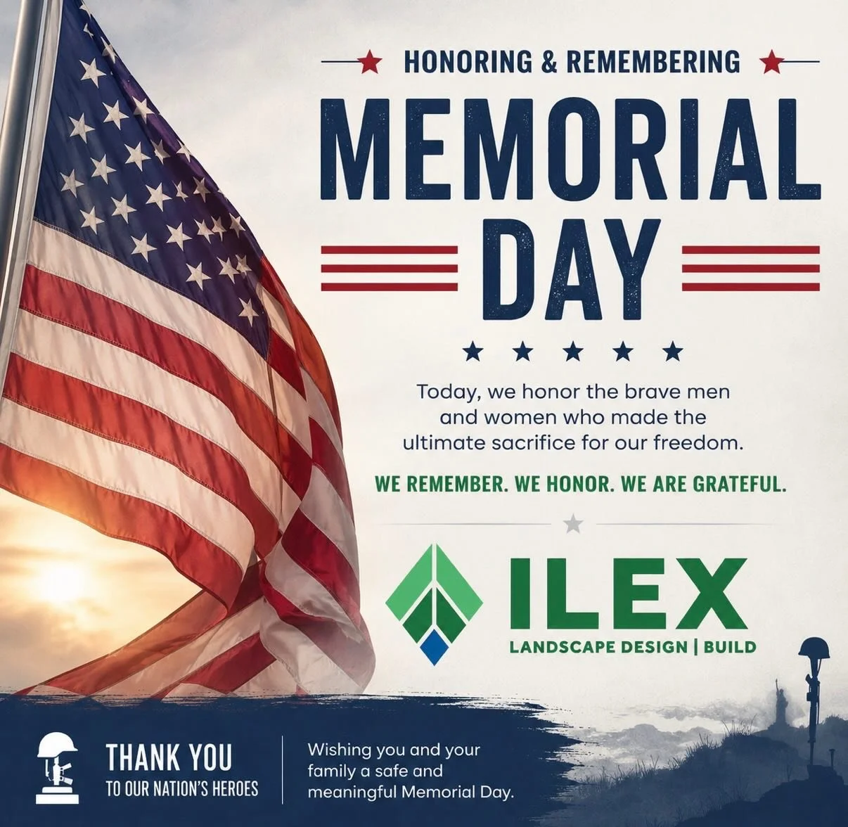This Memorial Day, we pause to honor and remember the brave men and women who made the ultimate sacrifice for our freedom. 🇺🇸