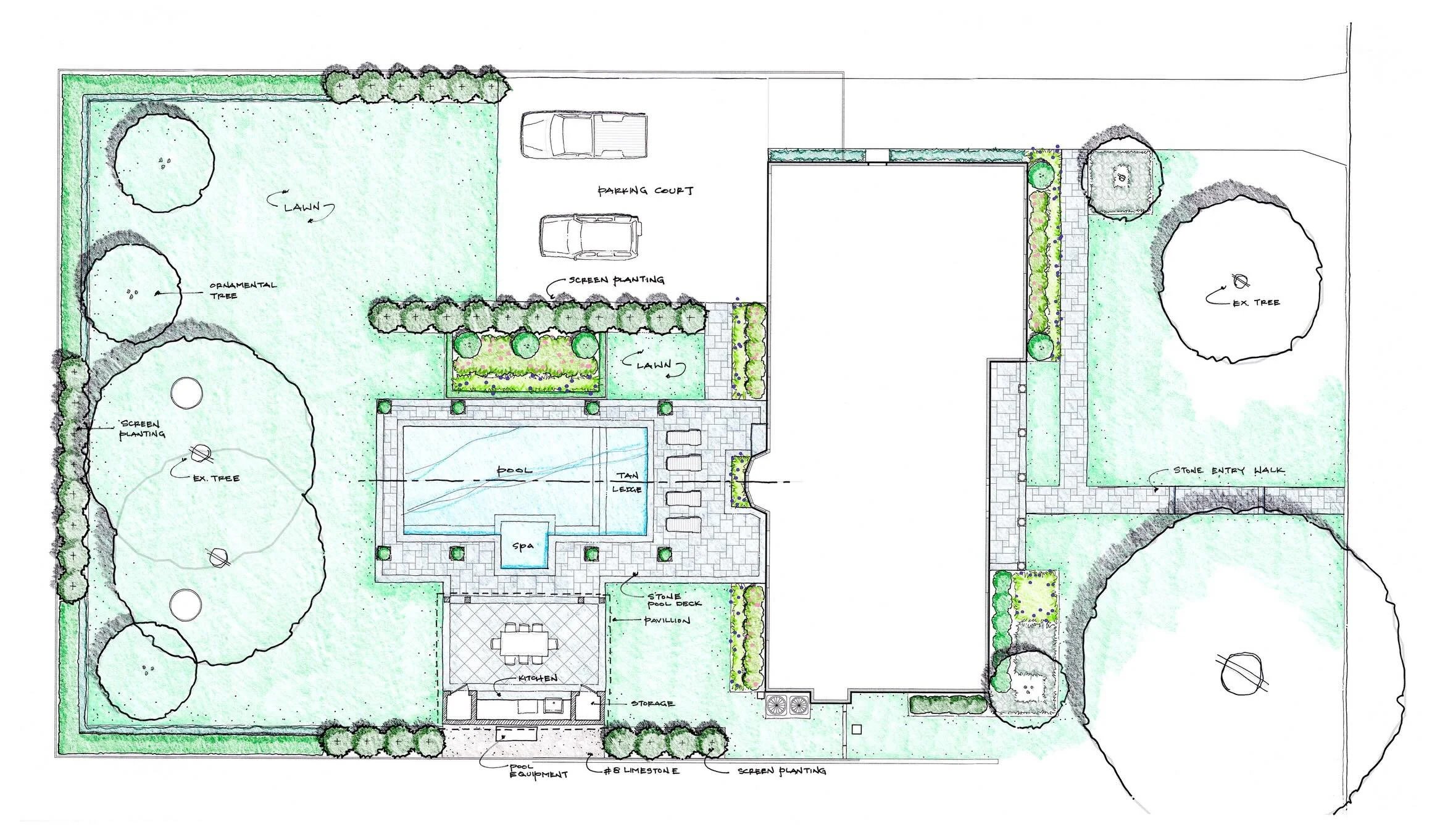 Big backyard or small courtyard &mdash; every great outdoor space starts with a thoughtful plan.

These conceptual designs may vary in size, but the process stays the same.  Listening carefully, solving problems creatively, and designing with purpose