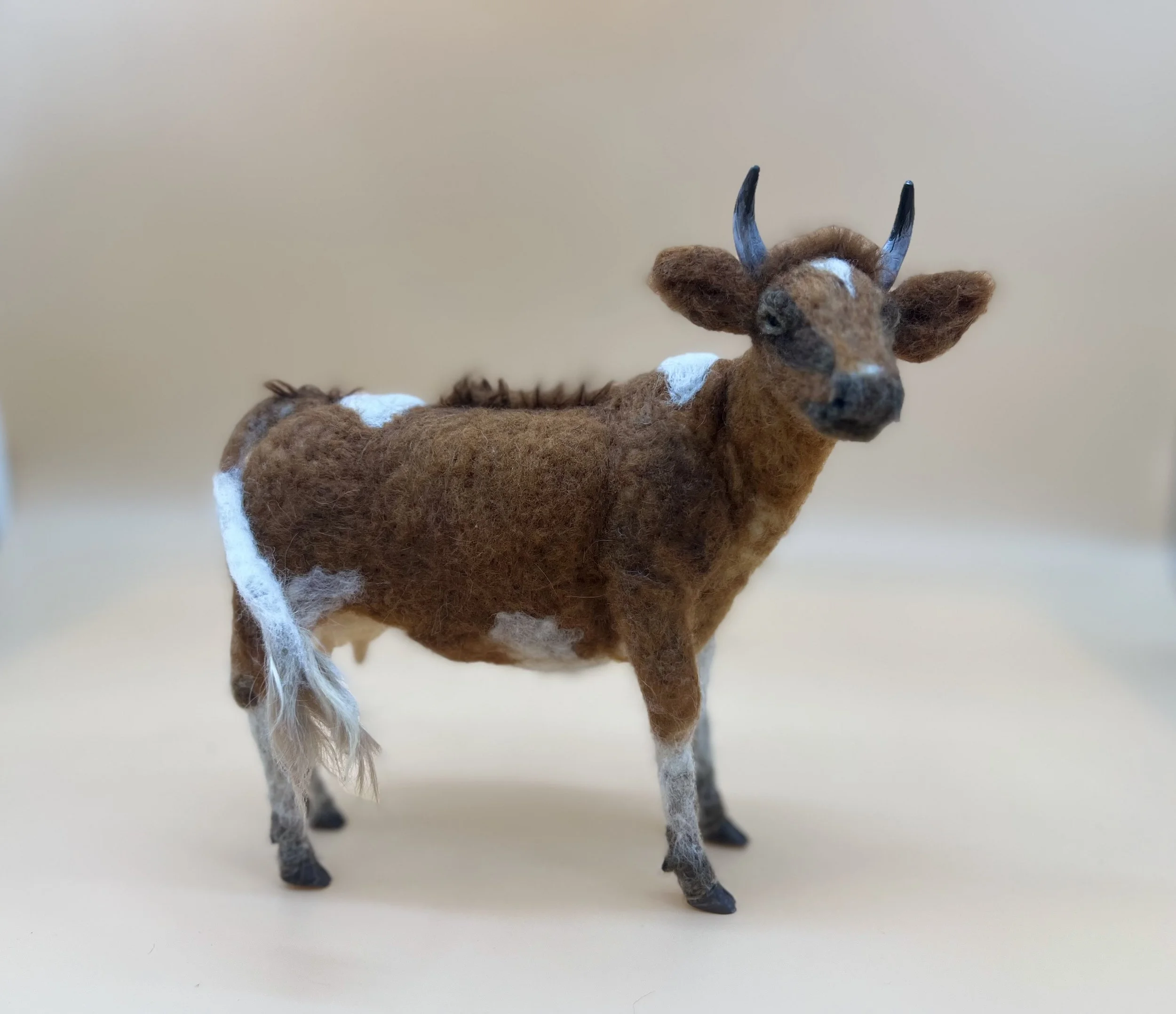 Needle Felted Jersey Cow