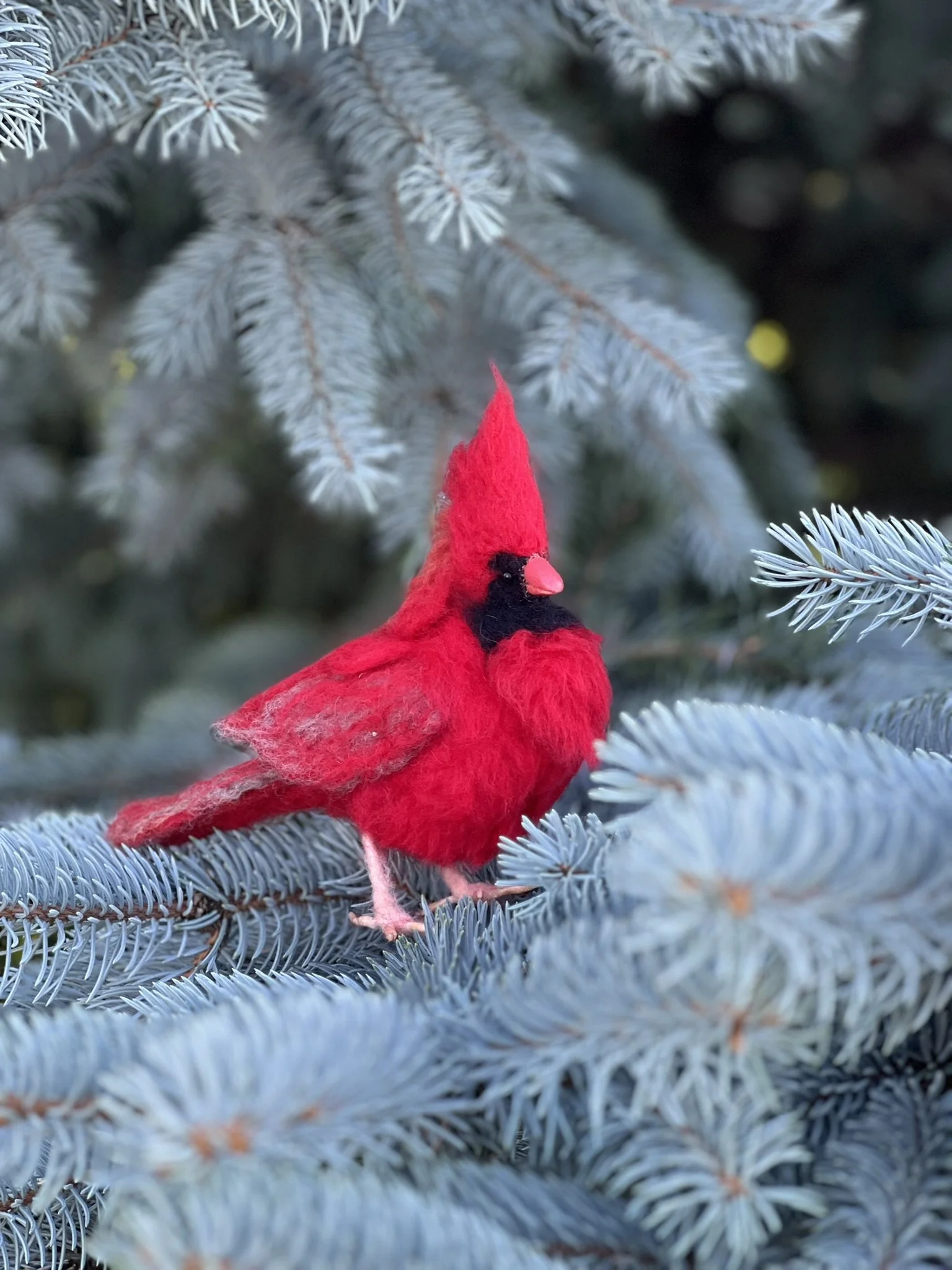 Felted Red Cardinal