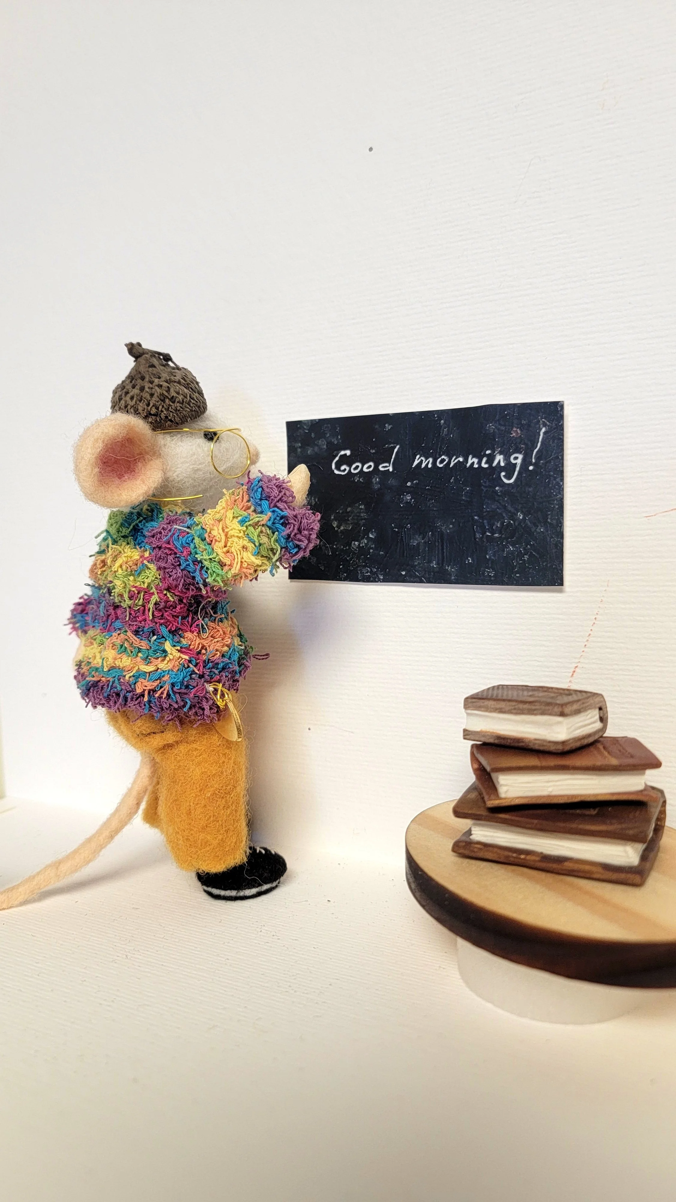 Needle felted mouse teacher