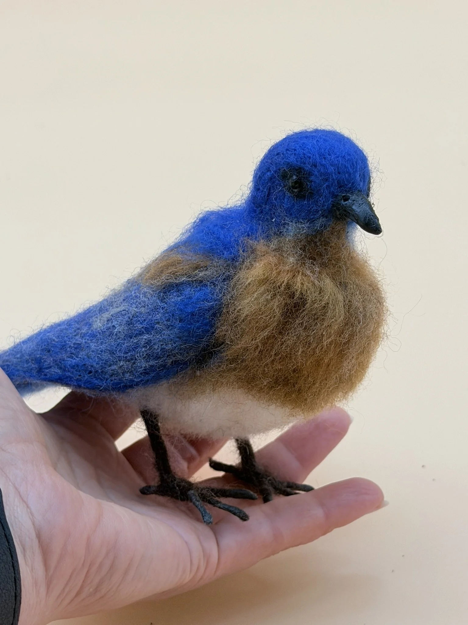 Needle felted bird