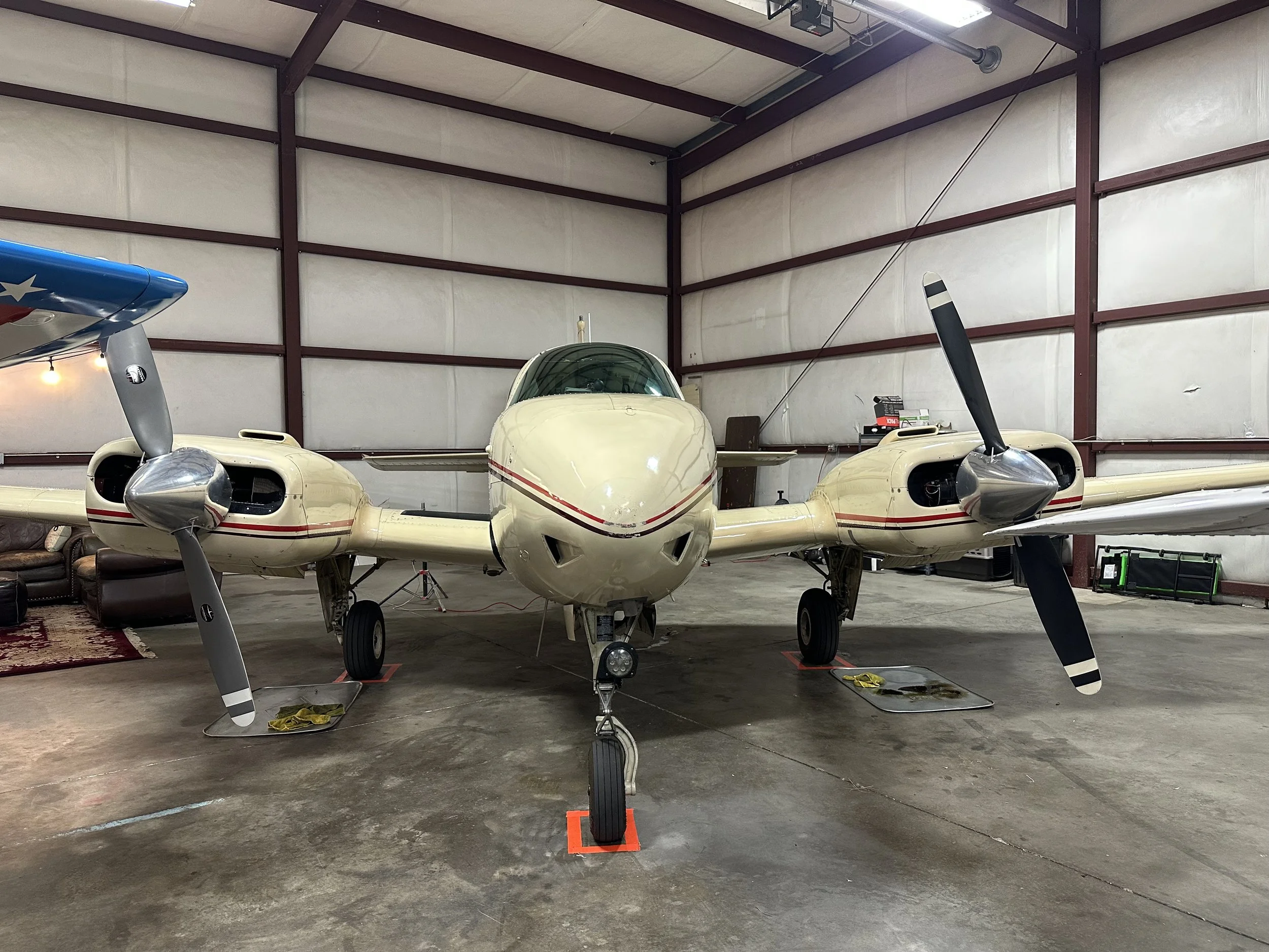 WETSU Aviation Baron D55 at WETSU Aviation Hangar