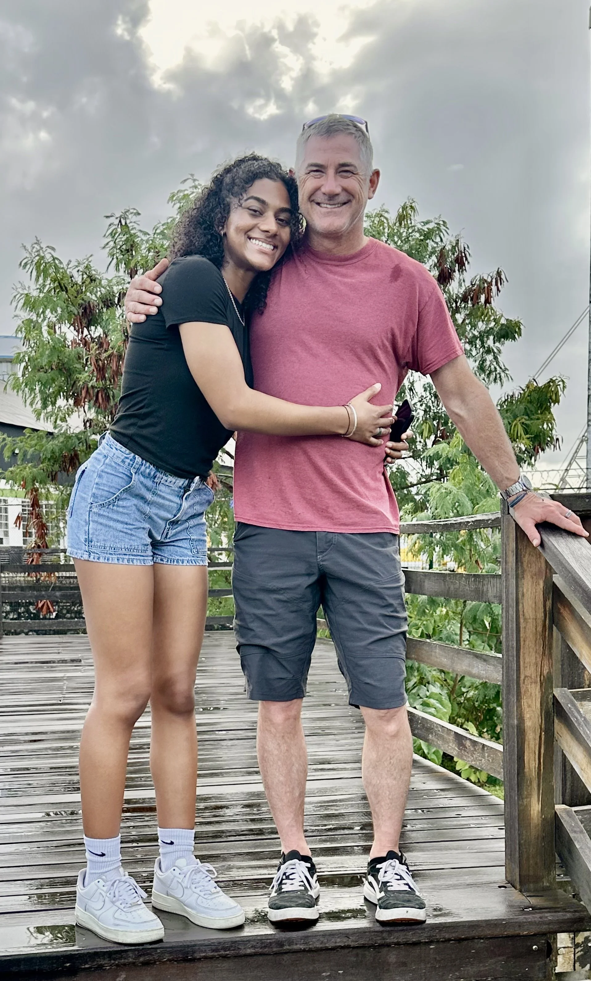 Scott Oatman and Alexa Oatman pilots in the Caribbean