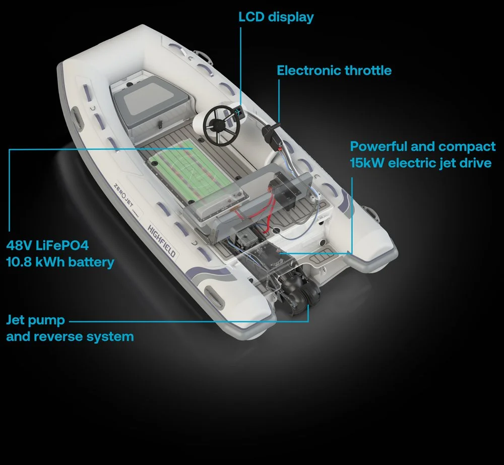 ZeroJet electric system and Highfield RIB package. — ZeroJet