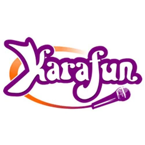 "KaraFun" logo in purple with a stylized pink and purple microphone underneath.