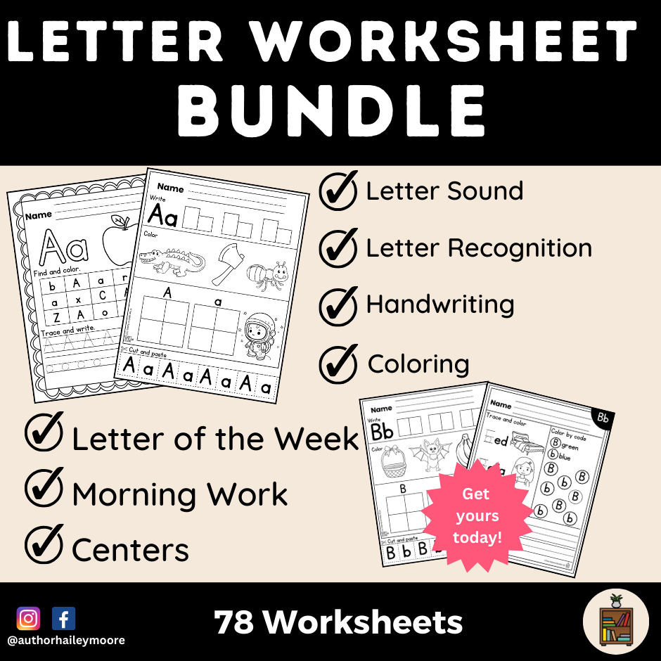 Letter Worksheet Bundle