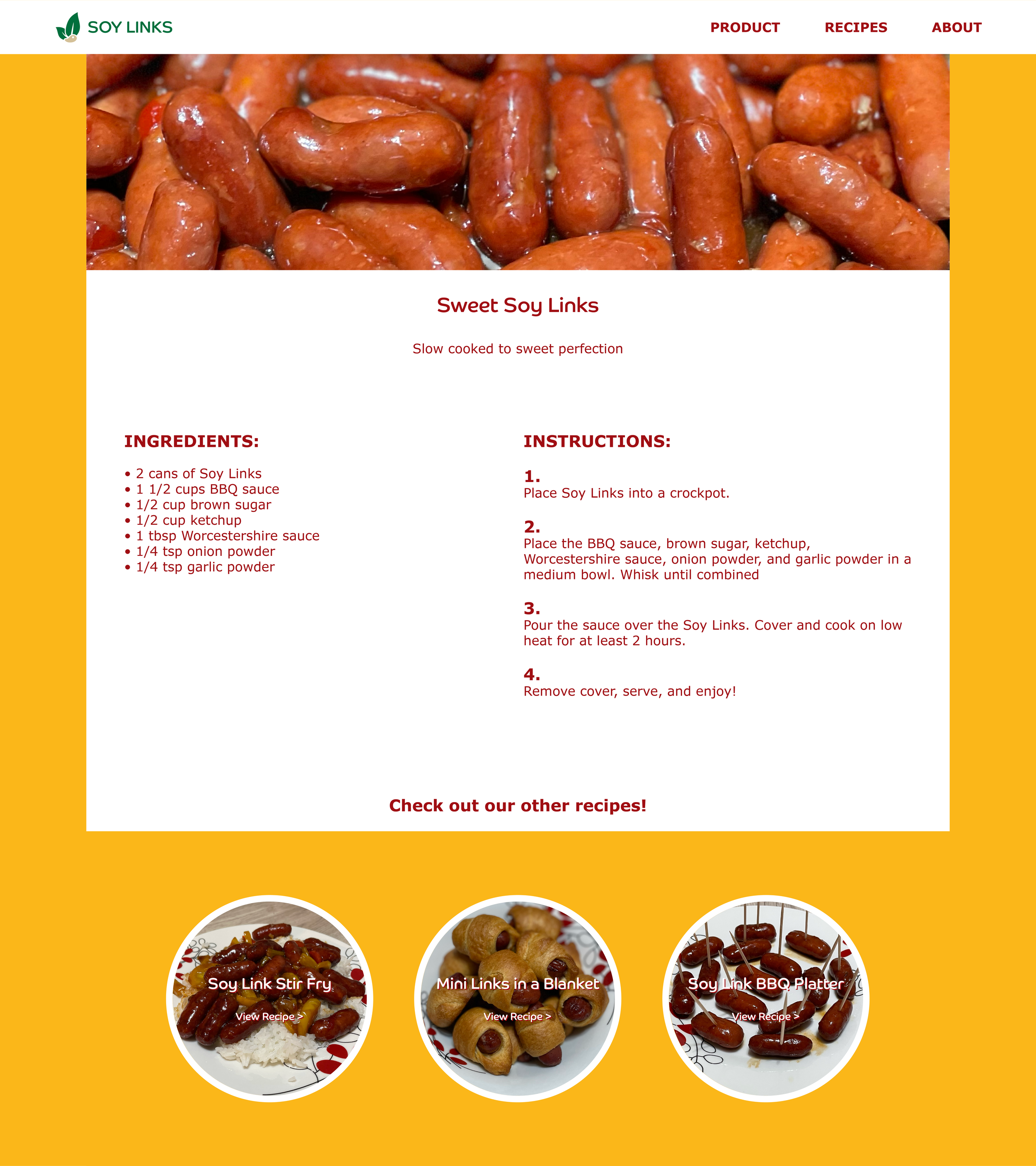 Soy Links - Website (Recipe 3)