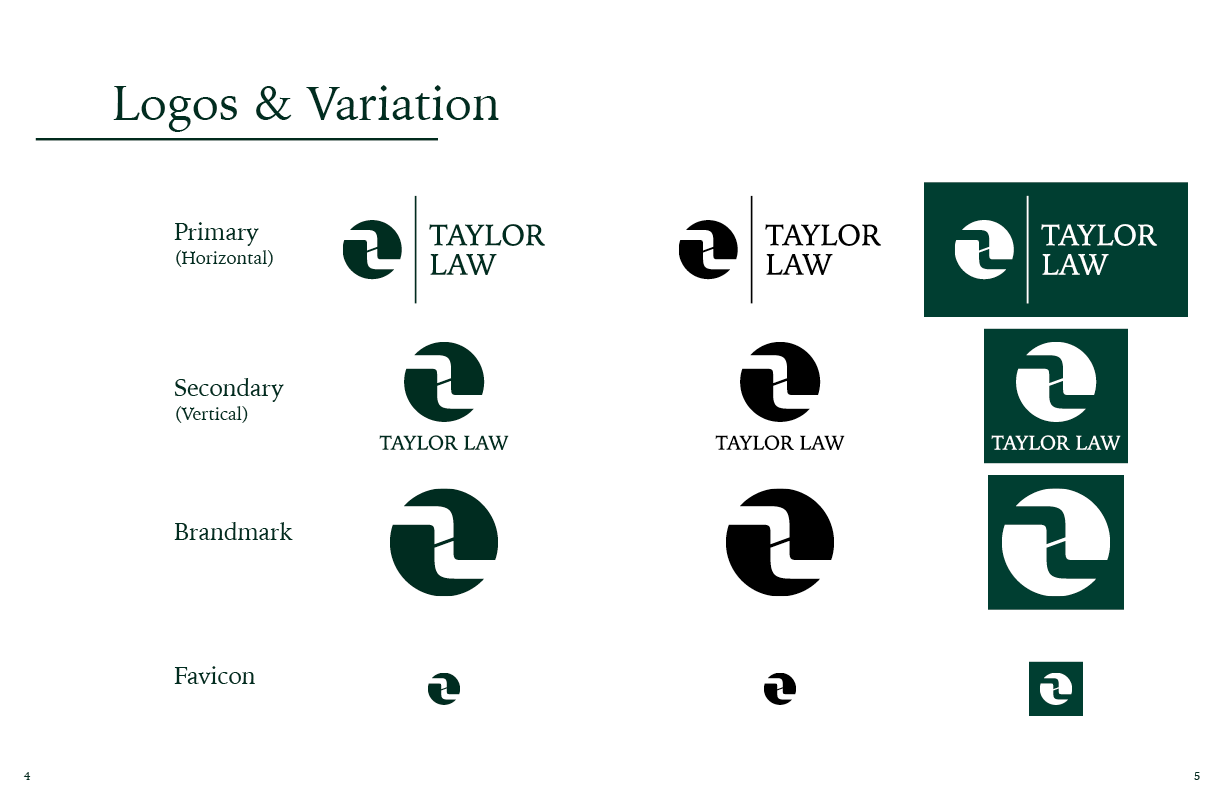 Taylor Law - Logos & Variation