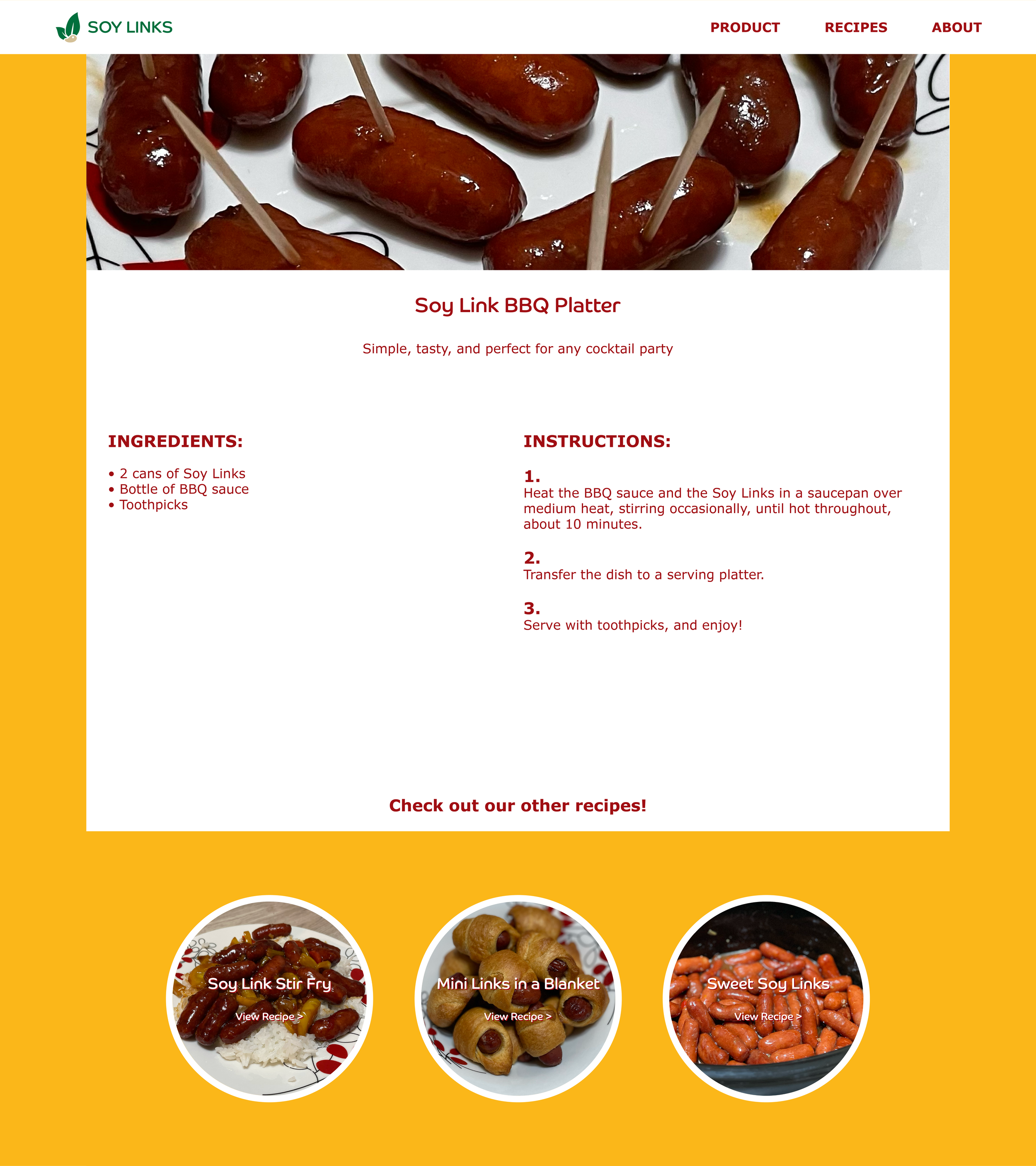 Soy Links - Website (Recipe 4)