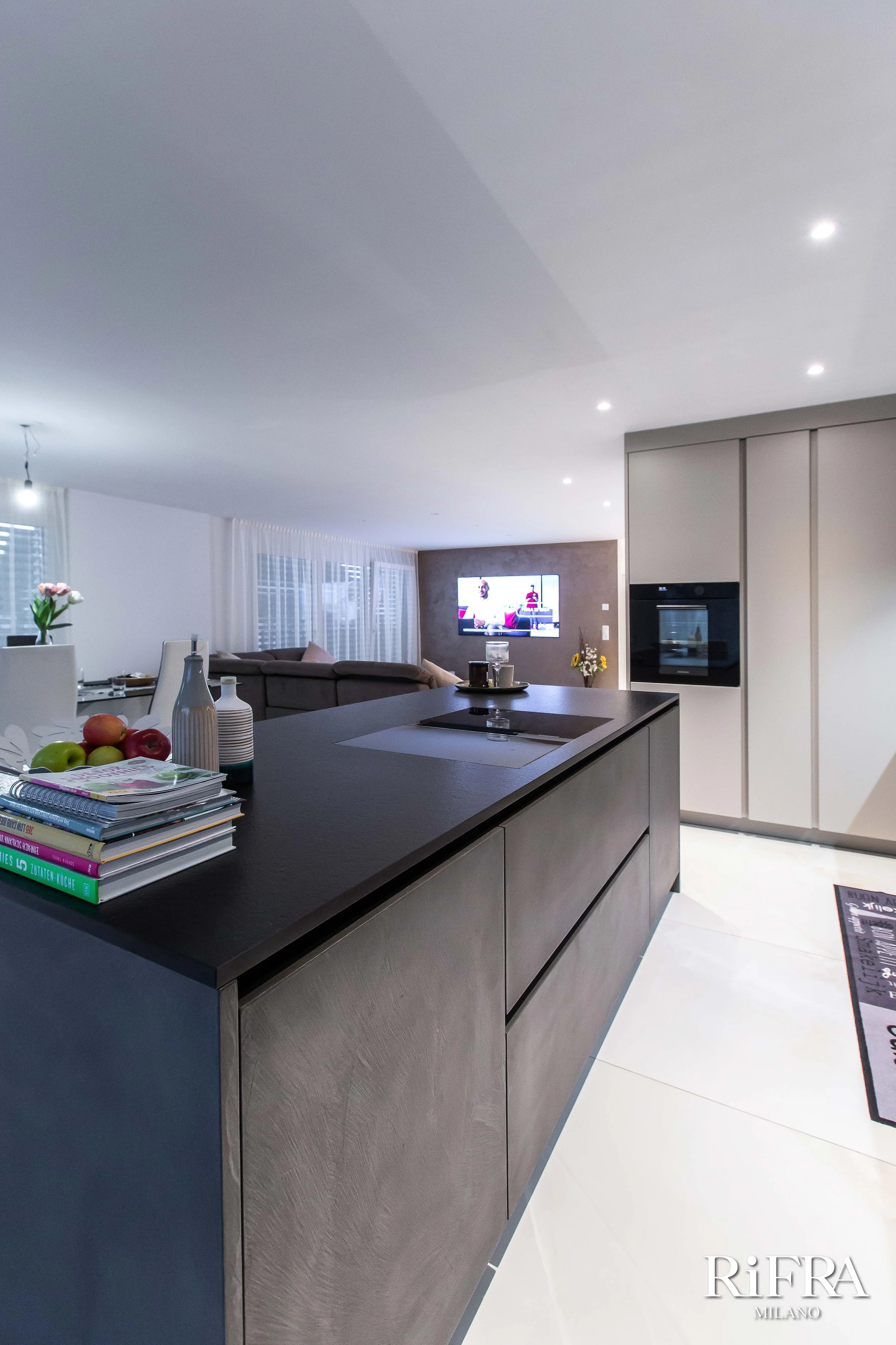 LINE kitchen with island installed in Zurich — RiFRA